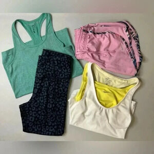 Women's Size XS Workout Activewear 4 Piece Clothing Lot‎ Nike Avia Under Armour